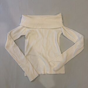 PacSun White Ribbed Knit Top